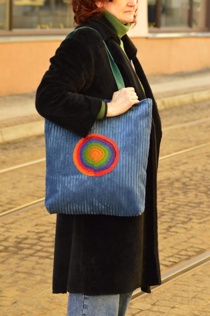 Shopper Sztruks Blue